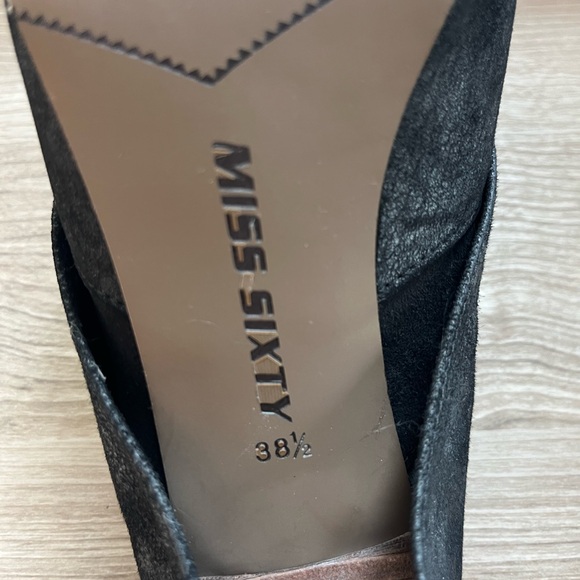 Miss Sixty Women’s Italian Distressed Suede Open Toe Heels - Picture 8 of 8